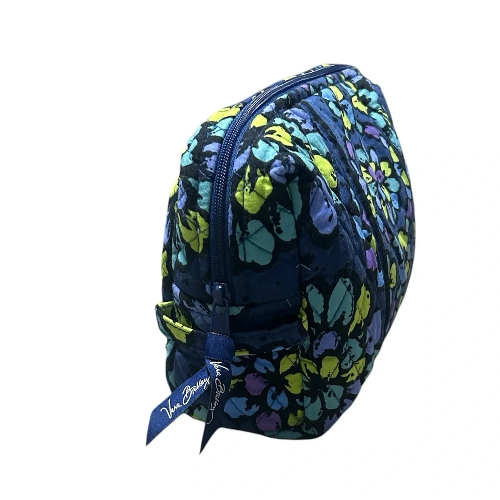Vera Bradley Blue Floral Women's Lined Cosmetic Bag